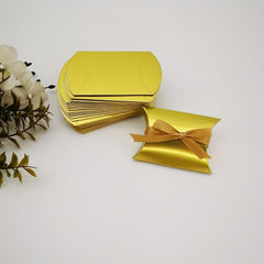 10pcs Mini Pillow Shaped Gift Bag Jewelry Gift Packaging Paper Box