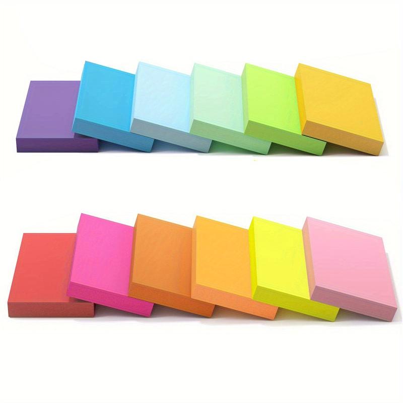 30pcs Mini Sticky Notes 12 Colors Self Adhesive Tiny Note Pad Bulk Tearable Box