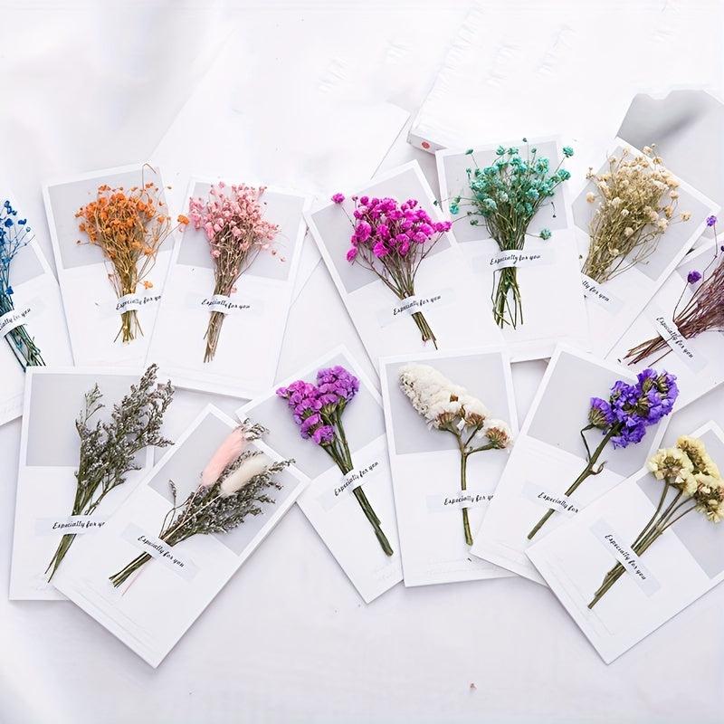 1pc Gypsophila Dried Flower Mother's Blessing Card