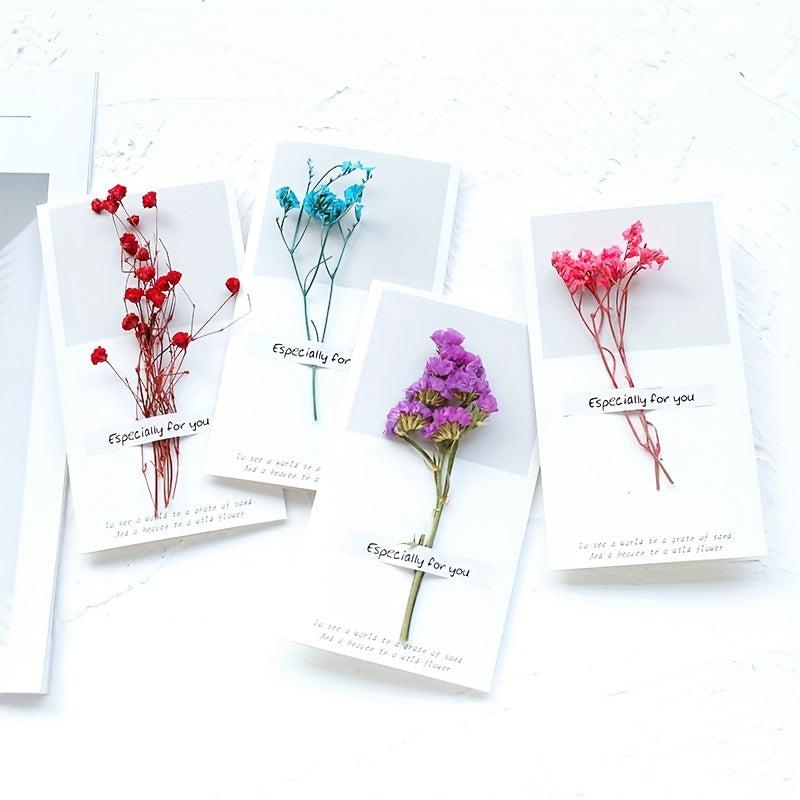 1pc Gypsophila Dried Flower Mother's Blessing Card