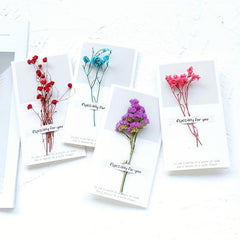 1pc Gypsophila Dried Flower Mother's Blessing Card