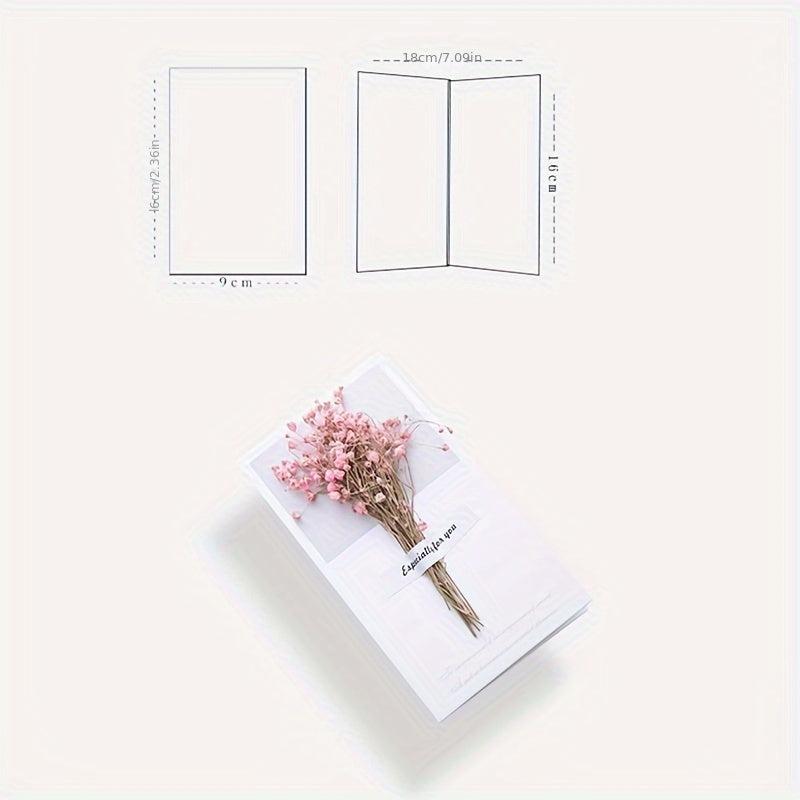 1pc Gypsophila Dried Flower Mother's Blessing Card