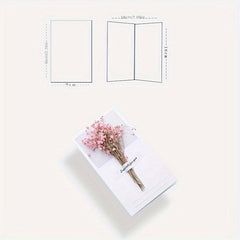 1pc Gypsophila Dried Flower Mother's Blessing Card