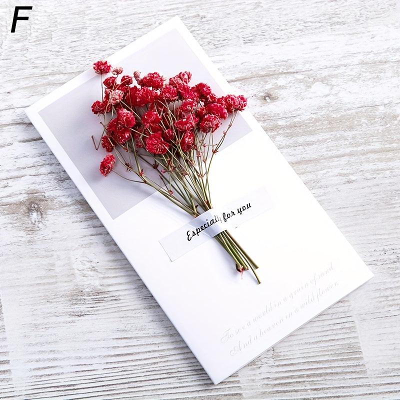 1pc Gypsophila Dried Flower Mother's Blessing Card
