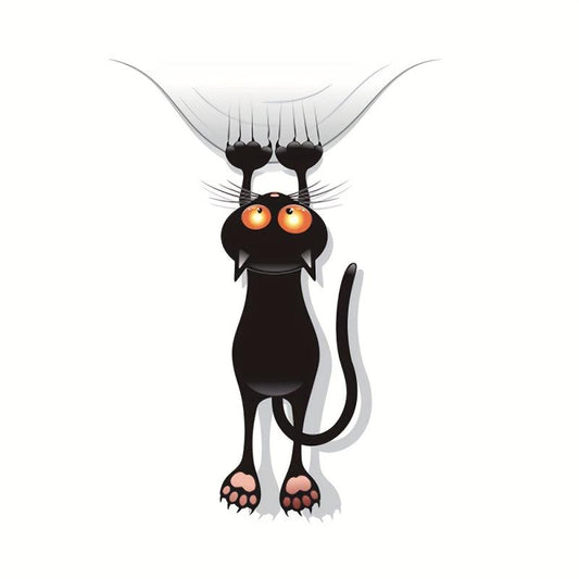 Cartoon Cat Wall Sticker Self Adhesive Bedroom Living Room Switch Decoration