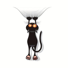 Cartoon Cat Wall Sticker Self Adhesive Bedroom Living Room Switch Decoration
