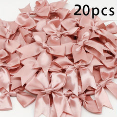 20pcs Satin Ribbon Bows For Weddings Crafts And Decor