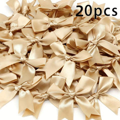 20pcs Satin Ribbon Bows For Weddings Crafts And Decor