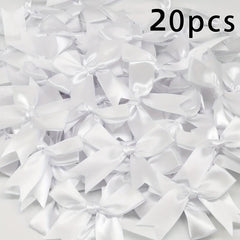 20pcs Satin Ribbon Bows For Weddings Crafts And Decor