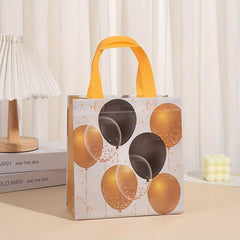 4pcs Waterproof Halloween Balloon Gift Bags, Non Woven, Handles, Shopping