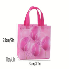 4pcs Waterproof Halloween Balloon Gift Bags, Non Woven, Handles, Shopping