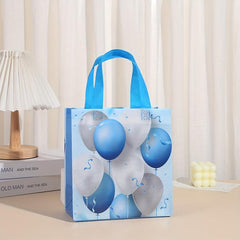 4pcs Waterproof Halloween Balloon Gift Bags, Non Woven, Handles, Shopping