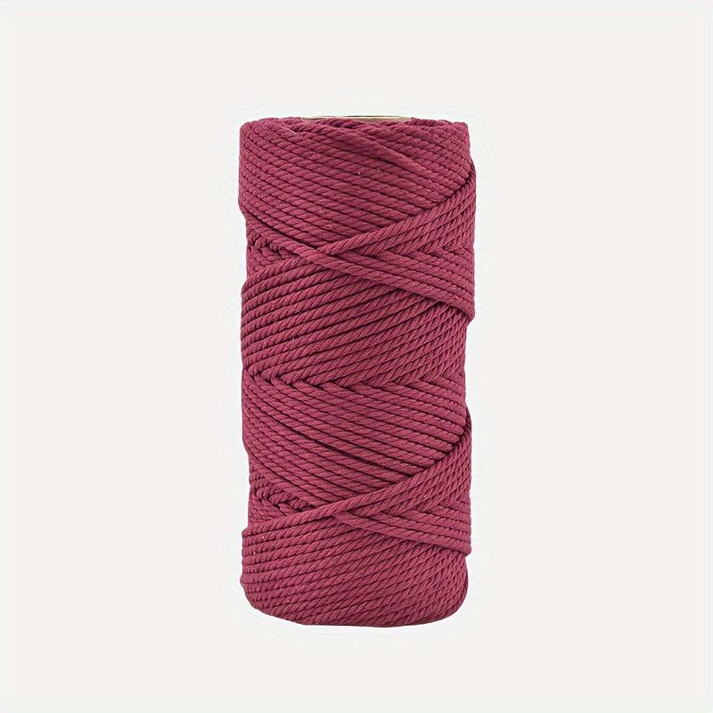 67 Meter Colorful Twisted Rope Cotton Yarn For Wall Hanging Plant Hanger