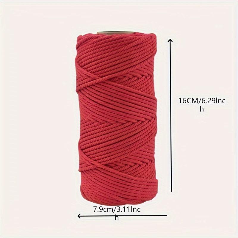 67 Meter Colorful Twisted Rope Cotton Yarn For Wall Hanging Plant Hanger