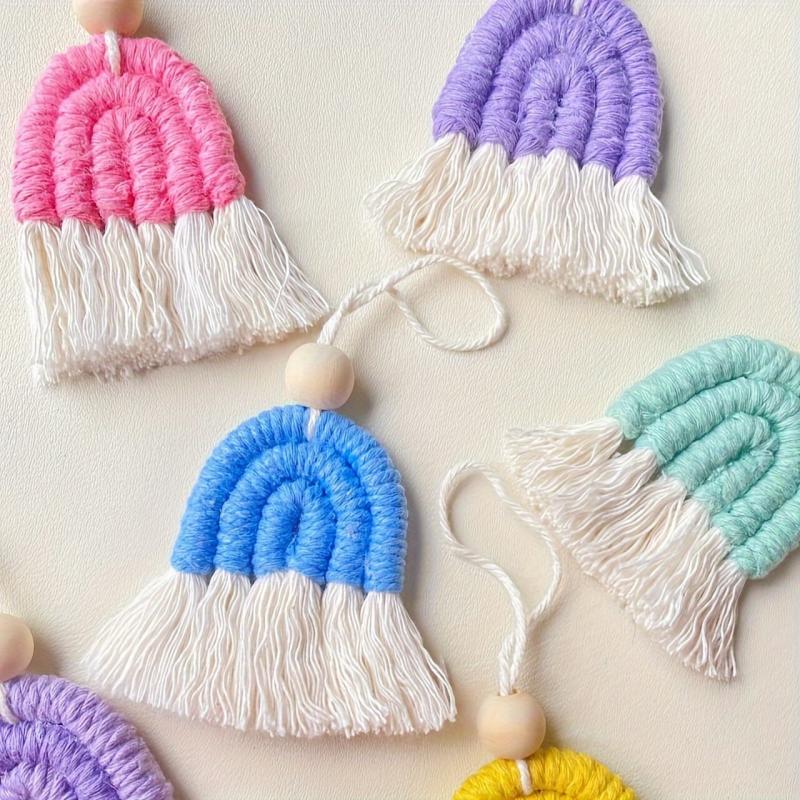 67 Meter Colorful Twisted Rope Cotton Yarn For Wall Hanging Plant Hanger