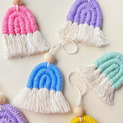 67 Meter Colorful Twisted Rope Cotton Yarn For Wall Hanging Plant Hanger