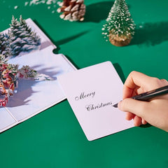 Merry Christmas Pop Up Card Warm Wish 3D Greeting Card Happy Year Gift