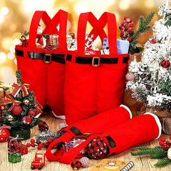 Red Pants Shape Christmas Gift Bag - Christmas Decorations