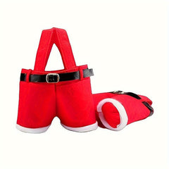 Red Pants Shape Christmas Gift Bag - Christmas Decorations