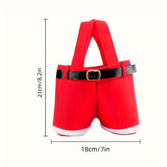 Red Pants Shape Christmas Gift Bag - Christmas Decorations