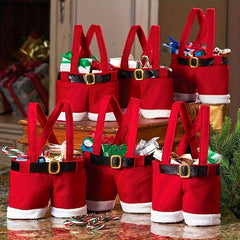 Red Pants Shape Christmas Gift Bag - Christmas Decorations