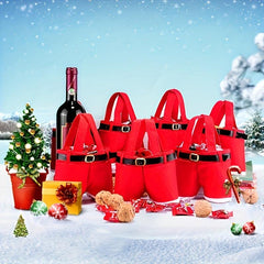 Red Pants Shape Christmas Gift Bag - Christmas Decorations