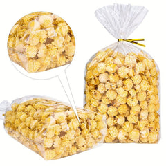 100 Clear Cellophane Treat Bags with Twist Ties
