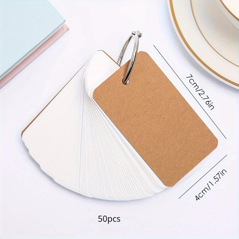 6pcs Colored Blank Card Memo Book with 50 Inner Pages