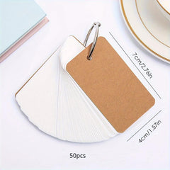 6pcs Colored Blank Card Memo Book with 50 Inner Pages