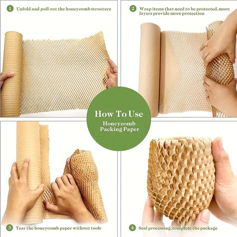 Honeycomb Packing Paper - Ideal for Moving, Wrapping, Packages & Flower Bouquets
