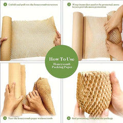 Honeycomb Packing Paper - Ideal for Moving, Wrapping, Packages & Flower Bouquets