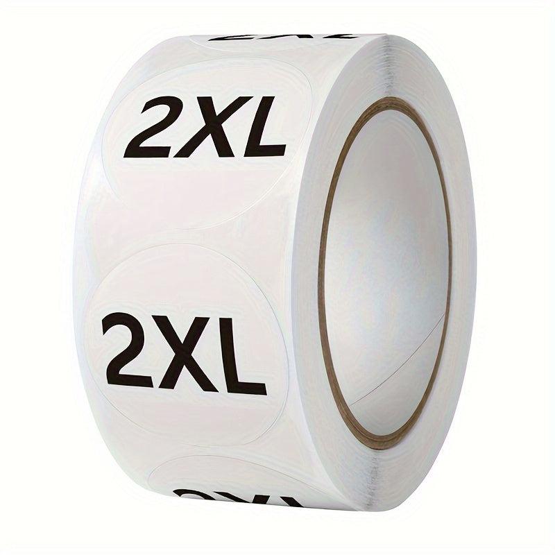 1000 Circular Adhesive Letter Stickers Clothing Shoe Size Labels