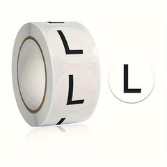 1000 Circular Adhesive Letter Stickers Clothing Shoe Size Labels