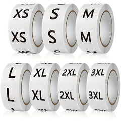 1000 Circular Adhesive Letter Stickers Clothing Shoe Size Labels