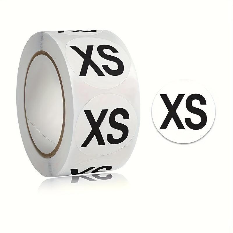 1000 Circular Adhesive Letter Stickers Clothing Shoe Size Labels