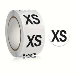 1000 Circular Adhesive Letter Stickers Clothing Shoe Size Labels