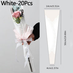 20pcs Triangular Rose Packaging for Florist Bouquet Supplies