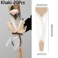 20pcs Triangular Rose Packaging for Florist Bouquet Supplies