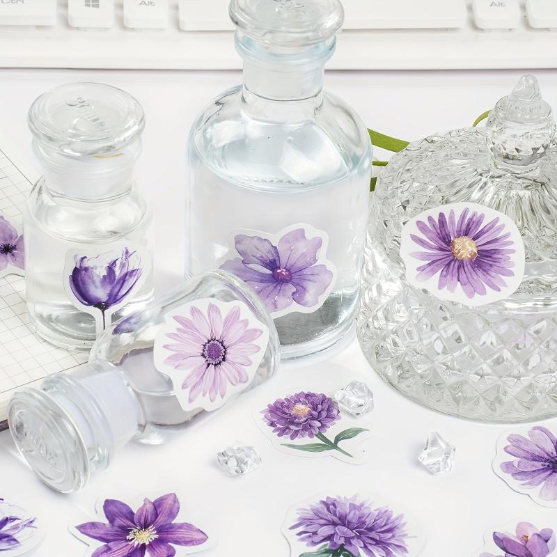 Purple Orchid Series Plants And Flowers Stickers Pack - 46pcs