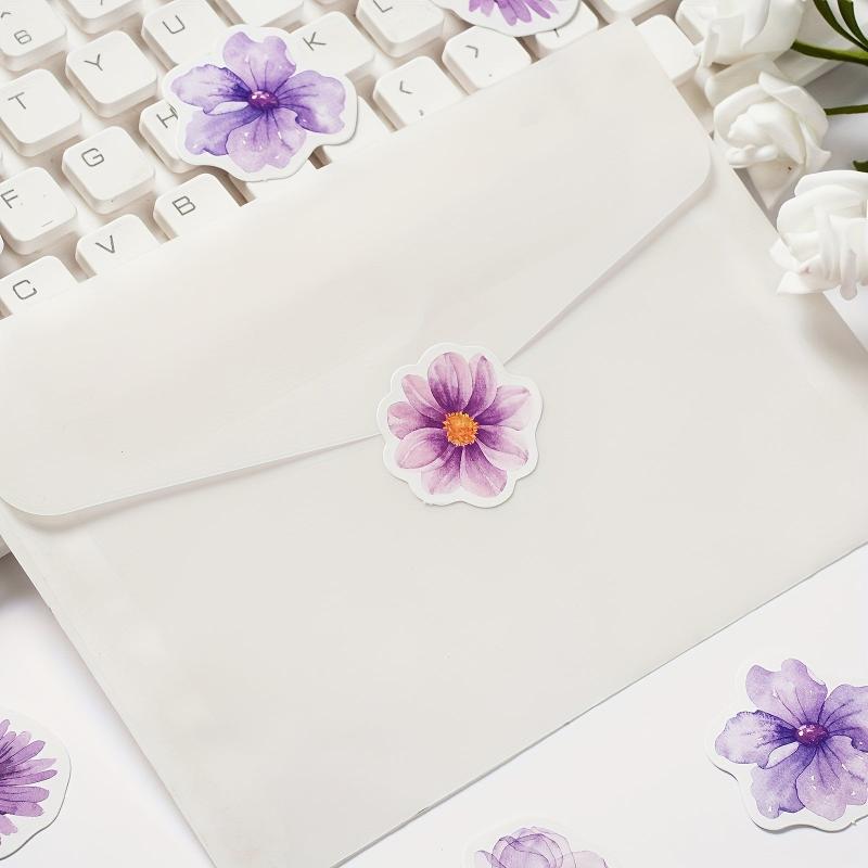 Purple Orchid Series Plants And Flowers Stickers Pack - 46pcs