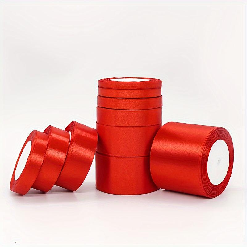 1pc Red Satin Ribbon Christmas Wedding Birthday Party Gift DIY Crafts Material