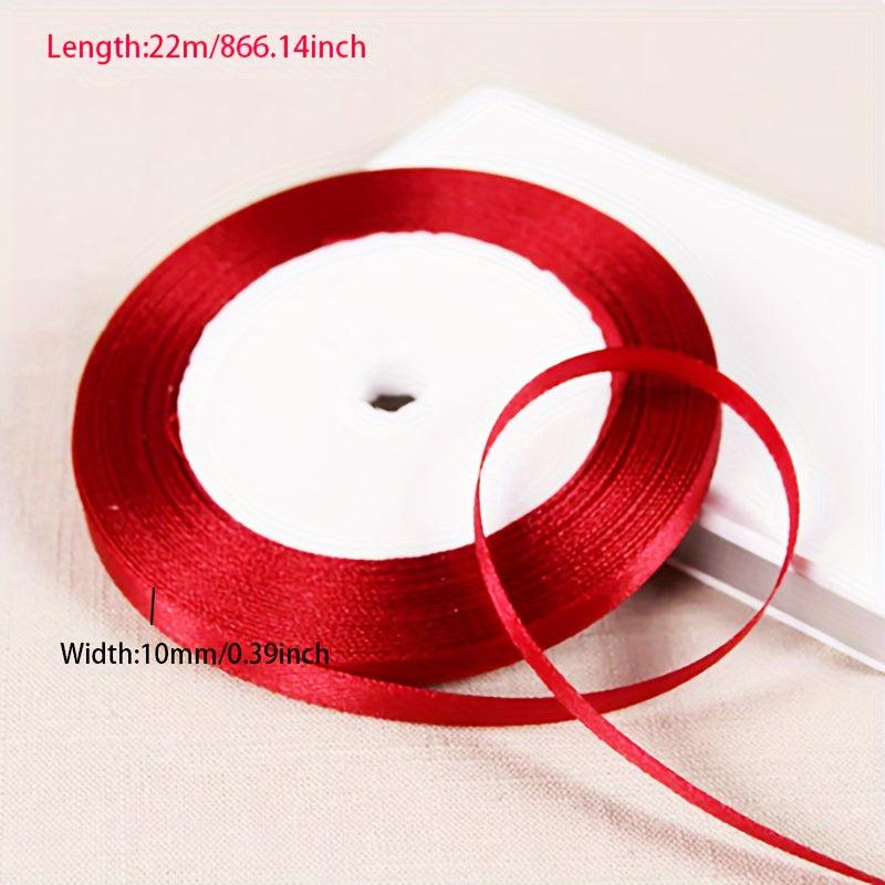 1pc Red Satin Ribbon Christmas Wedding Birthday Party Gift DIY Crafts Material