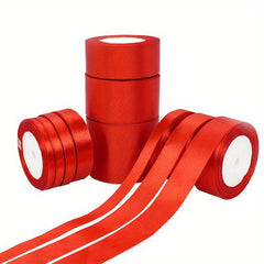 1pc Red Satin Ribbon Christmas Wedding Birthday Party Gift DIY Crafts Material