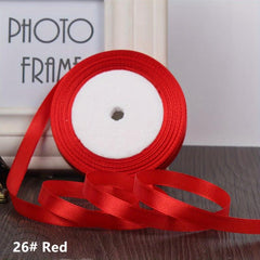 1pc Red Satin Ribbon Christmas Wedding Birthday Party Gift DIY Crafts Material