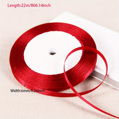 1pc Red Satin Ribbon Christmas Wedding Birthday Party Gift DIY Crafts Material