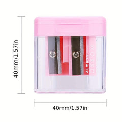 Deli Double Hole Pencil Sharpener - Large Diameter Triangle Design