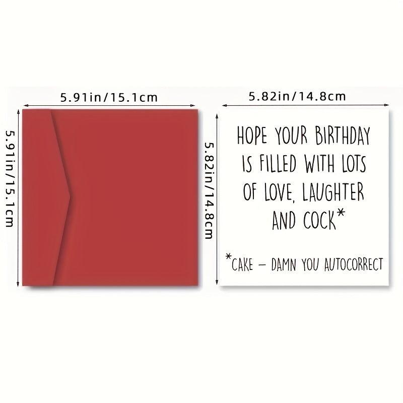 1pc Birthday Card Express Blessings to Family and Friends with Simple Sentences