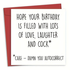 1pc Birthday Card Express Blessings to Family and Friends with Simple Sentences