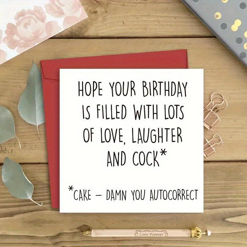1pc Birthday Card Express Blessings to Family and Friends with Simple Sentences