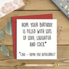 1pc Birthday Card Express Blessings to Family and Friends with Simple Sentences
